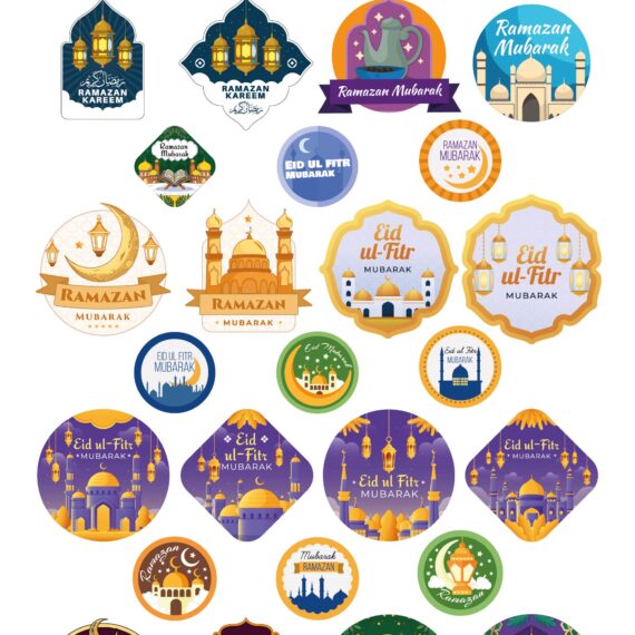 Eid Ramazan Mubarak Stickers CTC 01